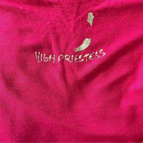 Vintage Red Graphic Camisole Tank with Pearl Beaded Straps Size S - Picture 6 of 7